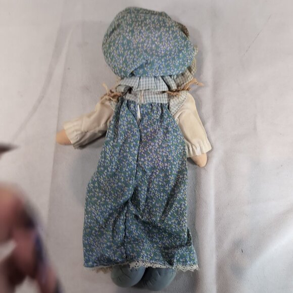 Holly Hobbie Knickerbocker American Greetings Blue Dress Plush Rag Doll Vintage - Picture 7 of 13